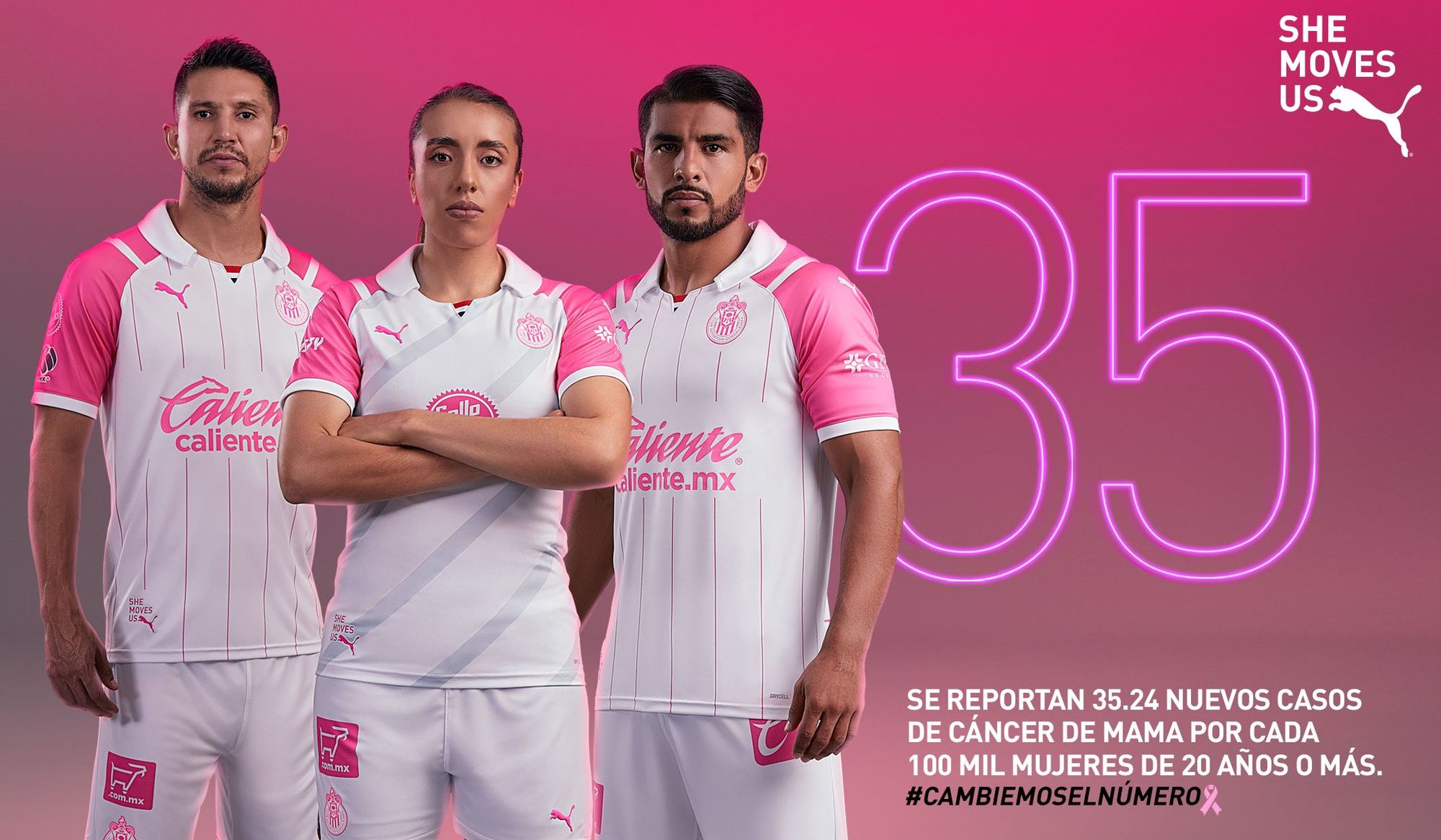 Chivas presentó su playera para conmemorar la lucha contra el cáncer de mama